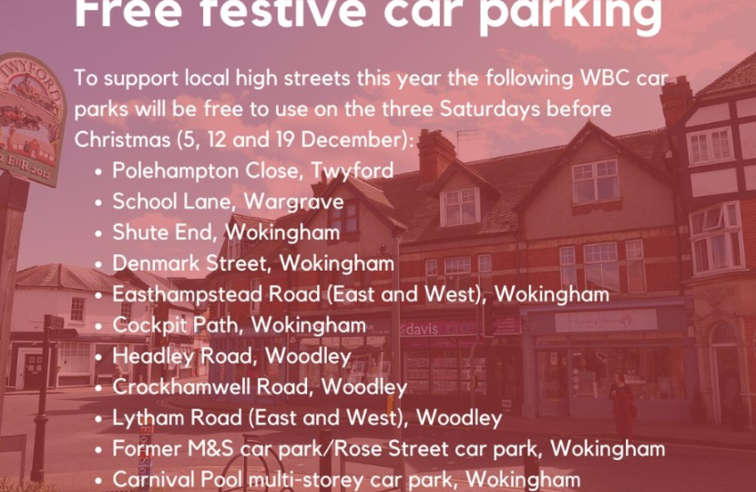 xmas parking is free on saturdays here