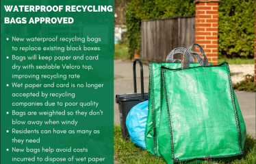 green recyling bag