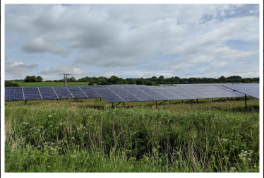 solar panels in field