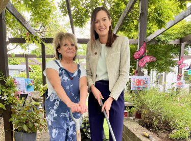 Lucy gardening